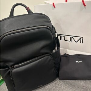 Tumi Black Daria Leather Backpack